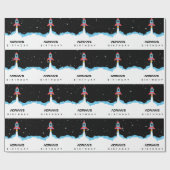 Papier Cadeau Lancement de fusées dans l'espace extra-atmosphéri (Plat)