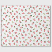 Papier Cadeau Lancer de fraises (Plat)