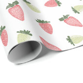 Papier Cadeau Lancer de fraises (Coin rond)
