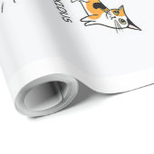 Papier Cadeau Langue de chat, Drôle Chat Kitten, Aimer Idée cade (Coin rond)