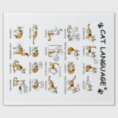 Papier Cadeau Langue de chat, Drôle Chat Kitten, Aimer Idée cade (Plat)