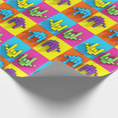 Papier Cadeau Langue des signes ASL Pixel Love Pop Wrapper Papie (Coin)