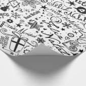 Papier Cadeau Langues de multiple de Joyeux Noël (Coin)
