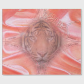 Papier Cadeau L'année du papier d'enveloppement de tigre (Plat)