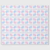 Papier Cadeau L'anniversaire ou le genre rose et bleu (Plat)