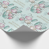 Papier Cadeau Lanterne chinoise et Ruban (Coin)