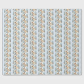 Papier Cadeau Lanterne d'ange céleste d'hiver de réconfort (Plat)