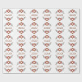 Papier Cadeau Lanterne Florale de l'Aïd Moubarak (Plat)