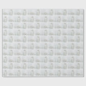 Papier Cadeau Lanterne nocturne silencieuse de Noël (Plat)