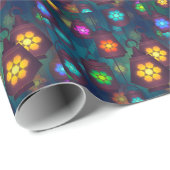 Papier Cadeau Lanternes arabes Design moyen-oriental (Coin rond)