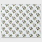 Papier Cadeau Lanternes de Noël (Plat)