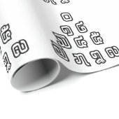 Papier Cadeau Laos / Laos Numéros Pyramid Laotien Script (Coin rond)