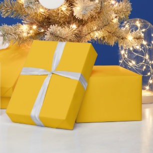 Papier Cadeau l'aperçu montre une feuille rectangulaire jaune vi
