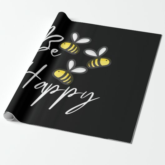 Papier Cadeau L'apiculteur soit heureux (Déroulé)