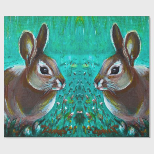 Papier Cadeau Lapin (Plat)