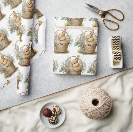 Papier Cadeau Lapin aquarelle (Artisanat)