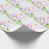 Papier Cadeau lapin avec oeufs de pâques (Coin)