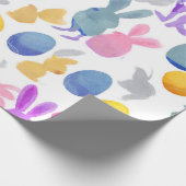 Papier Cadeau lapin avec oeufs de pâques (Coin)