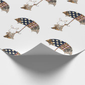 Papier Cadeau Lapin Avec Papier Enveloppant Parapluie (Coin)