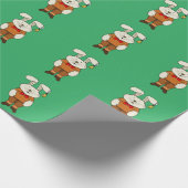 Papier Cadeau Lapin avec une cloche à l'oreille (Coin)