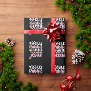 Papier Cadeau Lapin bête Pâques est pour Jésus chrétien
