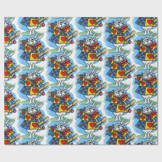 Papier Cadeau Lapin blanc (Plat)