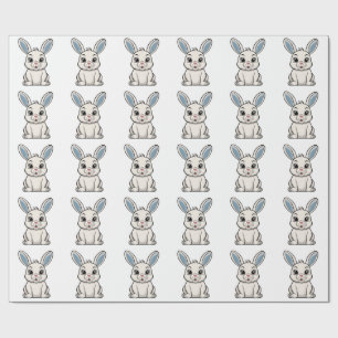 Papier Cadeau Lapin Blanc