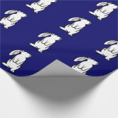 Papier Cadeau Lapin blanc adorable (Coin)