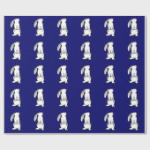 Papier Cadeau Lapin blanc adorable (Plat)