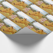 Papier Cadeau Lapin blanc et Cheval jaune (Coin)
