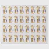 Papier Cadeau Lapin classique 1er anniversaire  (Plat)