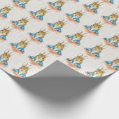 Papier Cadeau Lapin classique assis dans une plante en pot (Coin)