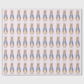 Papier Cadeau Lapin classique en veste bleue (Plat)