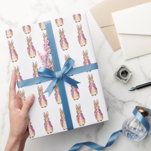 Papier Cadeau Lapin classique en veste rose (Cadeaux)