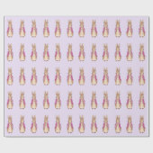 Papier Cadeau Lapin classique en veste rose (Plat)
