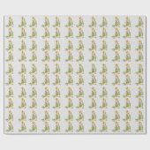 Papier Cadeau Lapin classique mangeant une carotte (Plat)