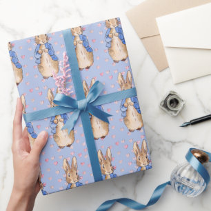 Papier Cadeau Lapin classique portant une veste bleue