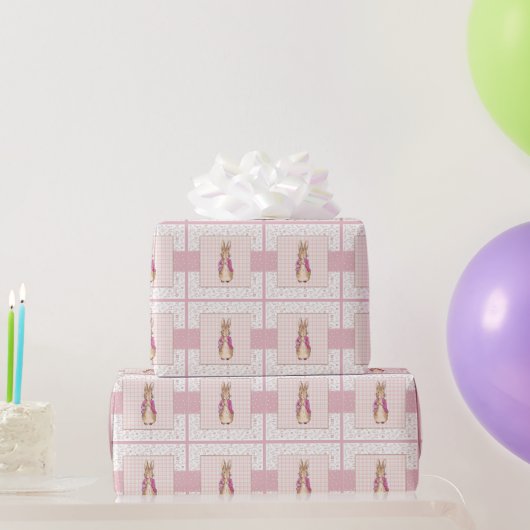Papier Cadeau Lapin classique veste rose (Cadeaux de fête)