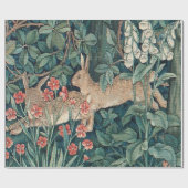 Papier Cadeau Lapin Dans La Forêt - William Morris (Plat)