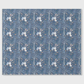 Papier Cadeau Lapin de forêt hivernale (Plat)