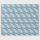 Papier Cadeau Lapin de Noël et Chouette neigeuse (Plat)