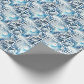 Papier Cadeau Lapin de Noël et Chouette neigeuse (Coin)