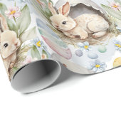 Papier Cadeau Lapin de Pâques (Coin rond)