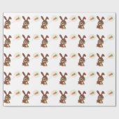 Papier Cadeau lapin de pâques (Plat)