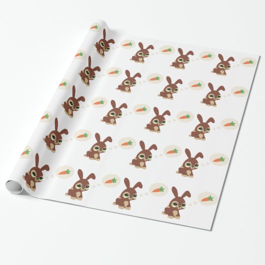Papier Cadeau lapin de pâques (Déroulé)
