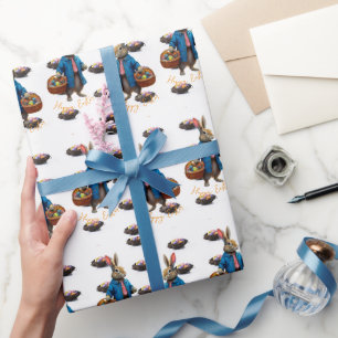 Papier Cadeau Lapin de Pâques
