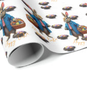 Papier Cadeau Lapin de Pâques (Coin rond)