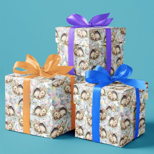 Papier Cadeau Lapin de Pâques