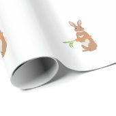 Papier Cadeau Lapin de Pâques (Coin rond)