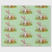 Papier Cadeau lapin de Pâques (Plat)